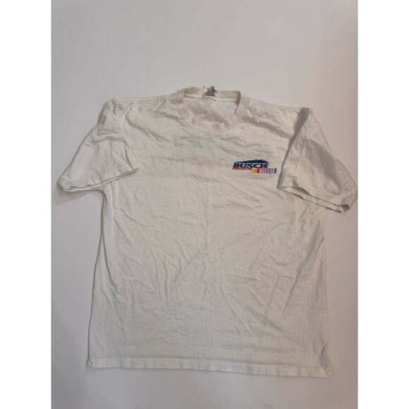 Vintage 1996 Busch NASCAR Graphic T-Shirt Size XL 100% Cotton - Picture 1 of 6